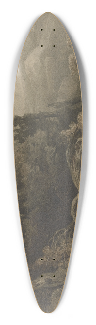 August Weber - Hochgebirgslandschaft im Sturm 39.3 inch art pintail longboard deck