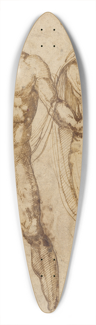 Baccio Bandinelli - Study of Two Men 39.3 inch art pintail longboard deck