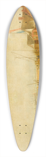 Barend Avercamp - Enjoying the Ice 39.3 inch art pintail longboard deck Barend Avercamp - Enjoying the Ice 39.3 inch art pintail longboard deck