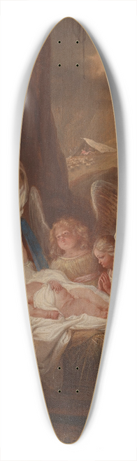 Bartholomeus Breenbergh - Adoration of the Shepherds 39.3 inch art pintail longboard deck