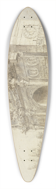 Bartholomeus Breenbergh - Arch of Constantine in Rome 39.3 inch art pintail longboard deck