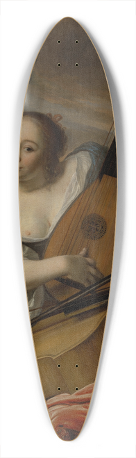 Bartholomeus van der Helst - The Musician 39.3 inch art pintail longboard deck
