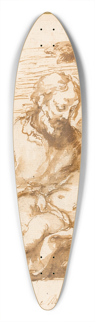Bartolom Estebn Murillo - Saint Joseph and the Sleeping Christ Child 39.3 inch art pintail longboard deck