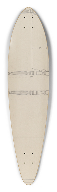 Bernard Gussow - Desk 39.3 inch art pintail longboard deck