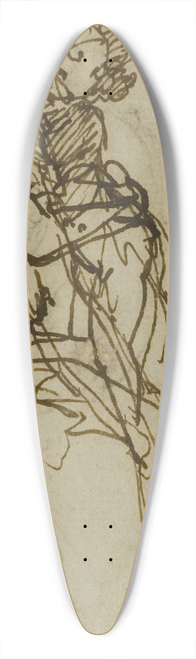 Bernardino India - Seated Virgin and Child 39.3 inch art pintail longboard deck