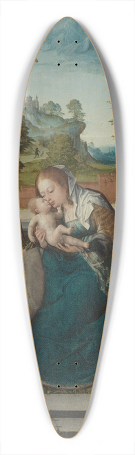 Bernard van Orley - Virgin and Child with Angels 39.3 inch art pintail longboard deck