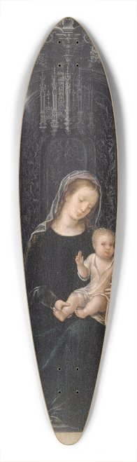 Bernard van Orley - Virgin and Child with Music Making Angels 39.3 inch art pintail longboard deck
