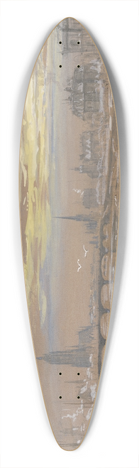 Bernhard Mannfeld - Frankfurt am Main im Winter 39.3 inch art pintail longboard deck