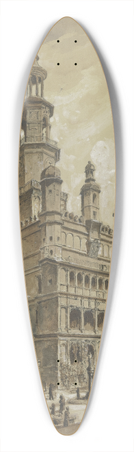 Bernhard Mannfeld - Town hall of Posen 39.3 inch art pintail longboard deck