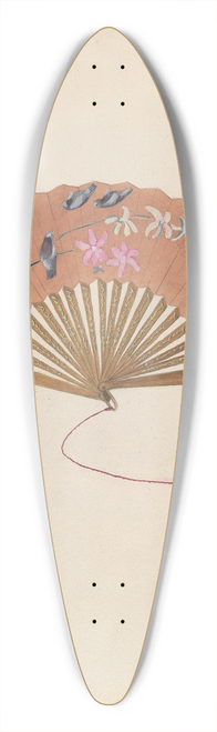 Bessie Forman - Fan 39.3 inch art pintail longboard deck