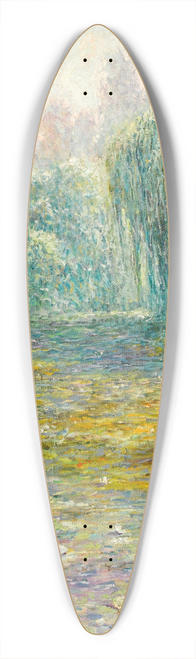 Blanche Hosched-Monet - Le jardin  Giverny 39.3 inch art pintail longboard deck