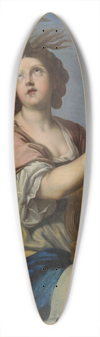 Bolognese School - Muse Playing Her Lyre 39.3 inch art pintail longboard deck