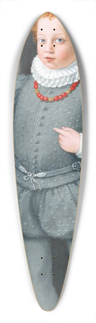 Bolognese School - Portrait Of A Boy With A Dog, Possibly A Member Of The Albergati Family 39.3 inch art pintail longboard deck