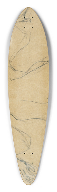 Broncia Koller-Pinell - Werden und Vergehen Entwurfsskizze 39.3 inch art pintail longboard deck