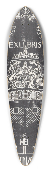 Carel Adolph Lion Cachet - Ex libris van D. Goedkoop 39.3 inch art pintail longboard deck