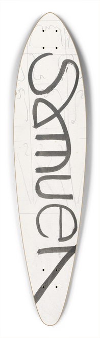 Carel Adolph Lion Cachet - Fantasieornament en de naam Samuel in sierletters 39.3 inch art pintail longboard deck