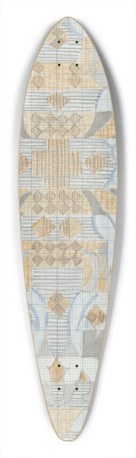 Carel Adolph Lion Cachet - Ontwerp voor een kleed met geometrische motieven 39.3 inch art pintail longboard deck
