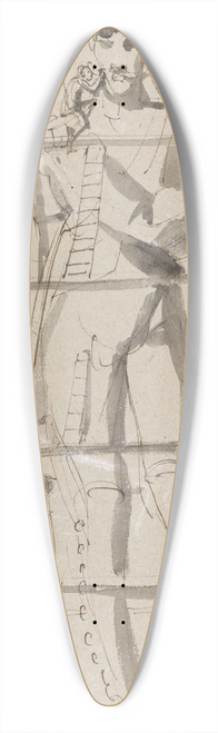 Carl August Ehrensvrd - Sculptor at Work on a Colossal Statue 39.3 inch art pintail longboard deck