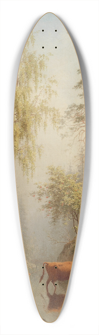 Carl Bgh - In The Woodland Stream 39.3 inch art pintail longboard deck