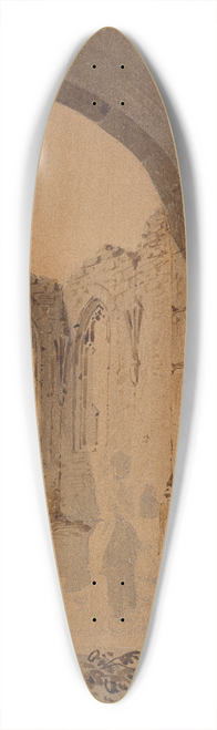 Carl Blechen - Gotische Kirchenruine mit zwei Frauen 39.3 inch art pintail longboard deck