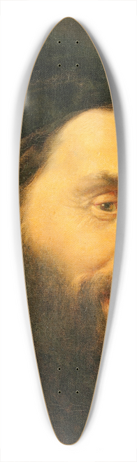 Carl d'Unker - Study of a Head 39.3 inch art pintail longboard deck