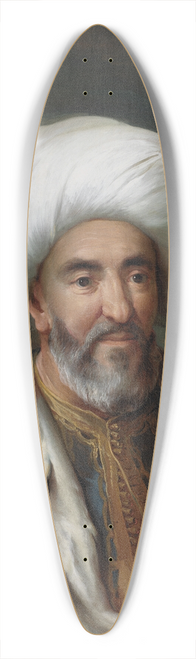 Carl Gustaf Pilo - Portrait of Mahmud Agas, Ambassador of Tripolis 39.3 inch art pintail longboard deck