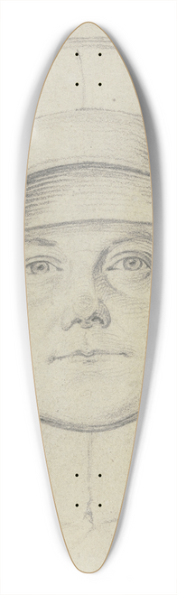 Carl Hoff - Portrait en face 39.3 inch art pintail longboard deck