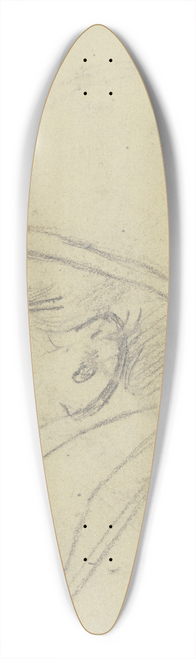 Carl Hoff - Portrait of Flcker 39.3 inch art pintail longboard deck