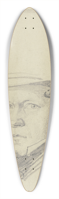 Carl Hoff - Portrait of Rssing 39.3 inch art pintail longboard deck