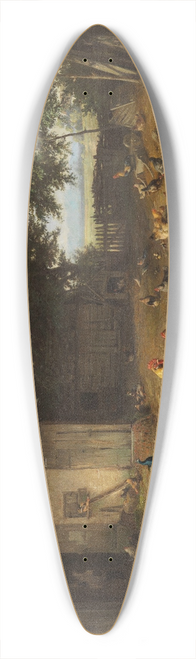 Carl Jutz The Elder - Sommerlicher Hhnerhof 39.3 inch art pintail longboard deck