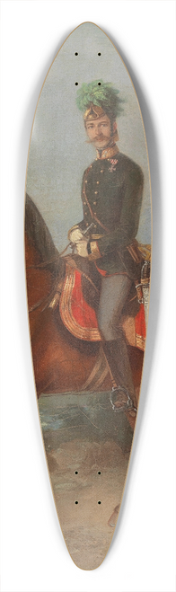 Carl Martin Ebersberg - Equestrian Portrait Of An Austrian Field Marshal Lieutenant 39.3 inch art pintail longboard deck