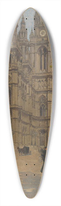 Carl Moll - Das neue Rathaus 39.3 inch art pintail longboard deck