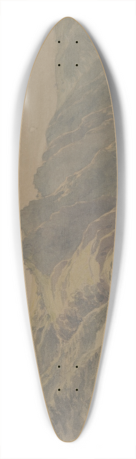 Carl Morgenstern - Rheinansicht mit hohen bewaldeten Ufern 39.3 inch art pintail longboard deck