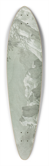 Carlo Labruzzi - Two Monks giving Water to a Woman and Child in the Wilderness 39.3 inch art pintail longboard deck