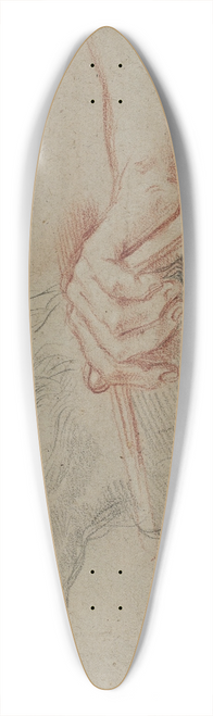 Carlo Maratti - Study for an eagles head, three studies for a hand with a quill_and one study for a hand holding a book 39.3 inch art pintail longboard deck