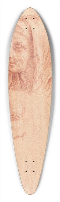 Carlo Maratti - Two Studies for the Head of an Old Woman 39.3 inch art pintail longboard deck