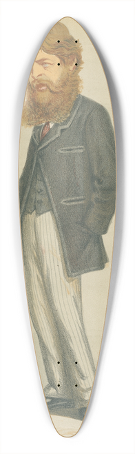 Carlo Pellegrini - Royalty; Simple and Unassuming Himself, Yet Magnificent and Generous towards his Fellow Men, He is the very Prince of Dukes, The Duke of Sutherland, July 9, 1870 39.3 inch art pintail longboard deck
