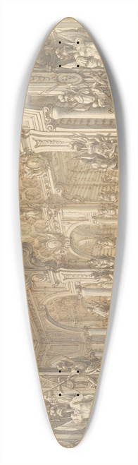 Carlo Zucchi the Younger - Design for a Stage Set 39.3 inch art pintail longboard deck