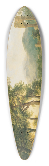 Carl Philipp Schallhas - Arkadische Landschaft 39.3 inch art pintail longboard deck