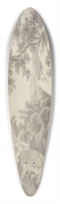 Carl Philipp Schallhas - Flchen in einem Felsental 39.3 inch art pintail longboard deck