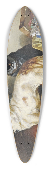 Carl Pischinger - Zwei Hunde mit einer Kleiderkiste. 39.3 inch art pintail longboard deck