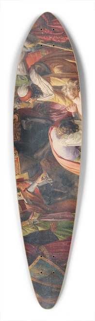 Carl Rahl - Karl I. von Anjou an der Leiche Manfreds nach der Schlacht von Benevent am 26. Februar 1266 39.3 inch art pintail longboard deck