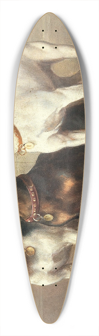 Carl Reichert - Three watchful dogs 39.3 inch art pintail longboard deck