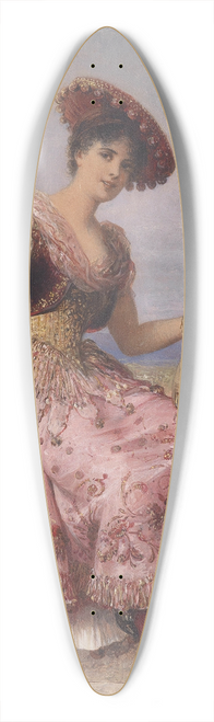 Carl Schweninger, Jr - Young tambourine player 39.3 inch art pintail longboard deck