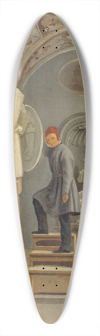Carl Stefan Bennet - The Sculptor Fogelbergs Studio in Rome 39.3 inch art pintail longboard deck