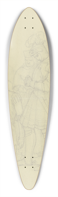 Carl Trost - Der Tod des Reichritters Franz von Sickingen nach Belagerung und bergabe der Burg Nanstein an die gegen ihn ziehenden Landesfrsten 39.3 inch art pintail longboard deck