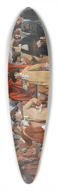 Carl Wurzinger - Ernst Rdiger Graf Starhemberg besichtigt die Verteidigungsarbeiten auf der Lwelbastei (1683) 39.3 inch art pintail longboard deck