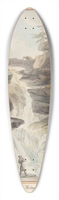 Caspar Wolf - A Bridge on the Aar, at the Foot of the Grimsel, in the Canton of Berne 39.3 inch art pintail longboard deck