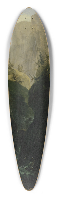 Caspar Wolf - Canyon with Waterfall 39.3 inch art pintail longboard deck