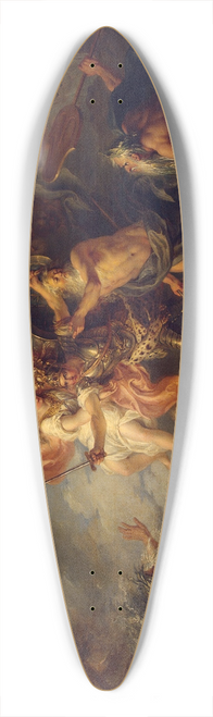 Charles-Antoine Coypel - Fury Of Roland 39.3 inch art pintail longboard deck